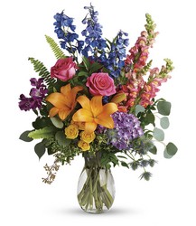 Colors Of The Rainbow Bouquet from Visser's Florist and Greenhouses in Anaheim, CA
